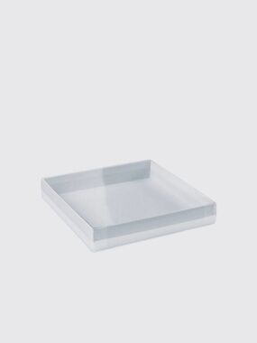 NWB 70 pcs Clear Lid Boxes 6x6x1 inch with White Base - Uline